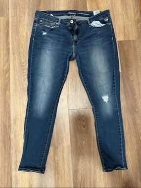 Signature Dark Indigo Skinny Jeggings with Light Distressing